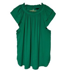 Ann Taylor Womens Summer Shirt Top Blouse Sz. L Green